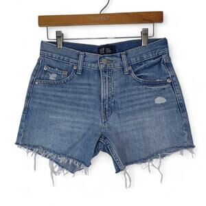 Gap Denim Shorts Womens 00/24 (28x4) Blue Stride Short Cut Off Distressed Booty